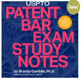 USPTO Patent Bar Exam Study Notes Book